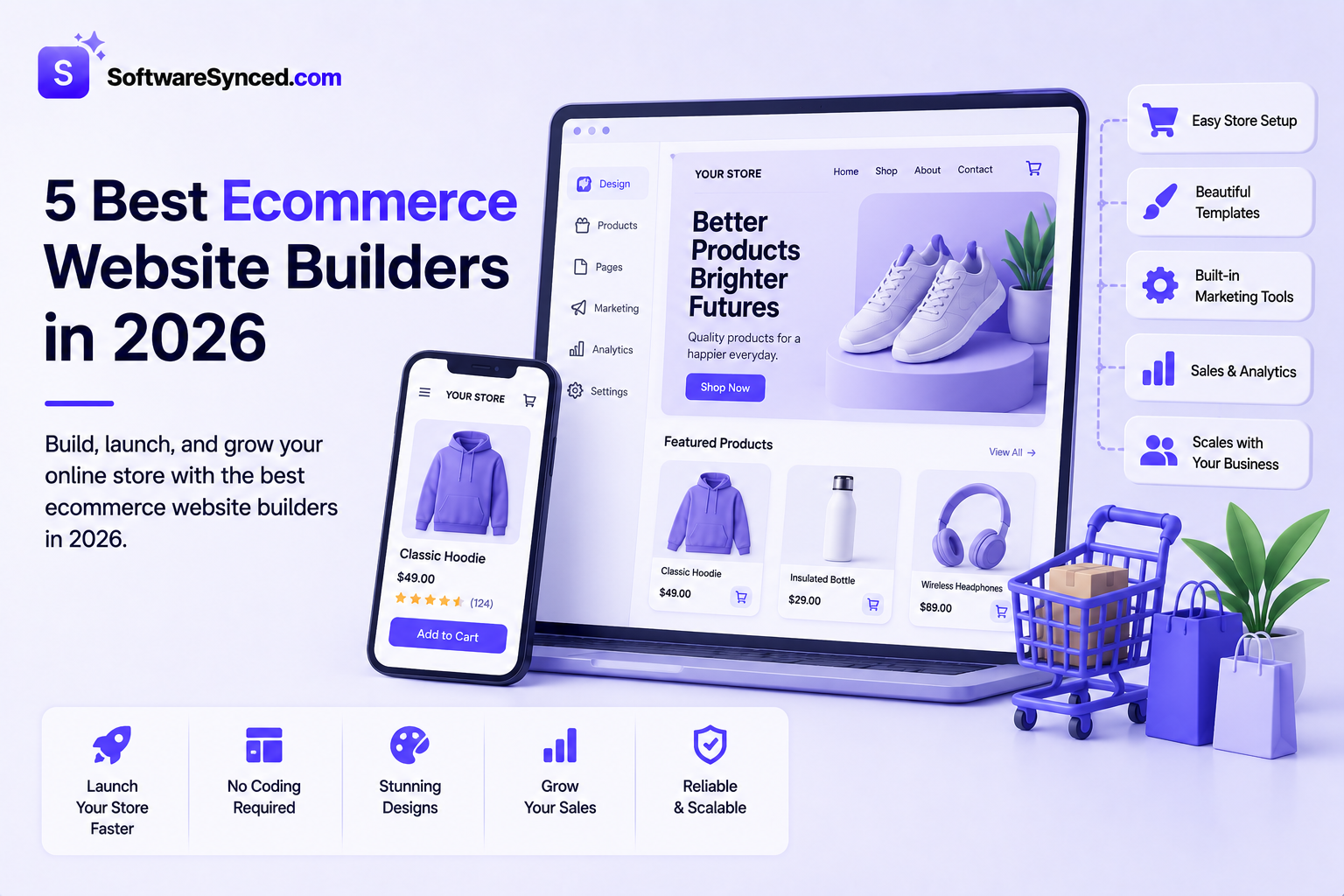 5 Best Ecommerce Website Builders in 2026